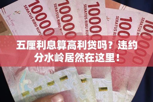 武汉五厘利息算高利贷吗？违约分水岭居然在这里！