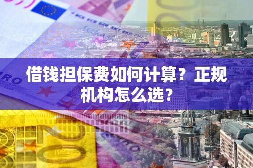 武汉借钱担保费如何计算？正规机构怎么选？