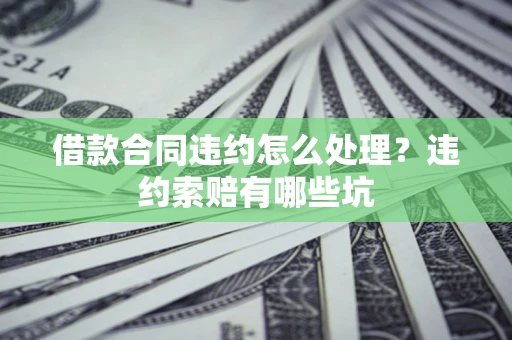武汉借款合同违约怎么处理？违约索赔有哪些坑