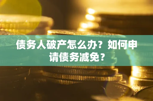 武汉债务人破产怎么办？如何申请债务减免？