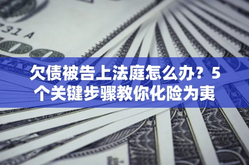 武汉欠债被告上法庭怎么办？5个关键步骤教你化险为夷